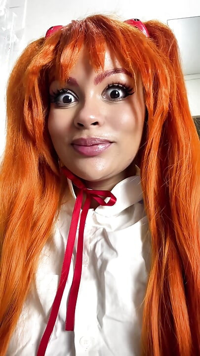 Asuka Cosplay i Podrigivanje Kompilacija Plug-suit i uniforma Debeljuškasta Crnkinja