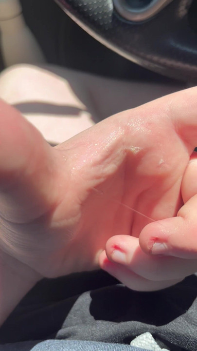 heavy precum in the car parked in public lot