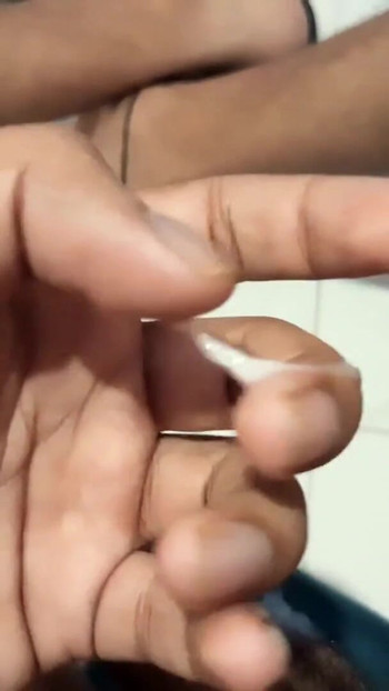 Emotional moment from "Masturbation Heaven, Cum in the Bathroom , Hand job for pleasure , man having fun with his lund"