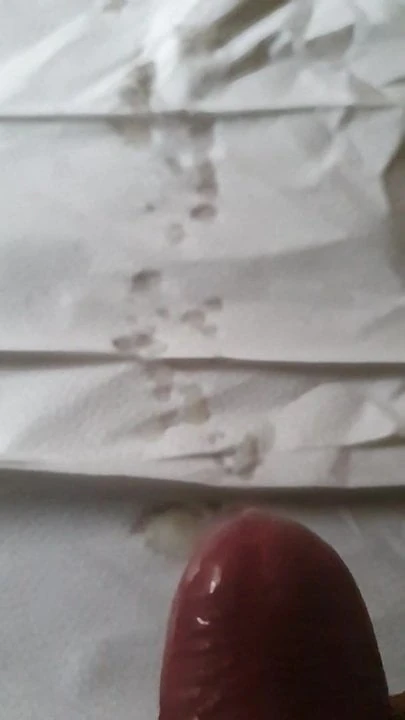 Huge cumshot in slow motion