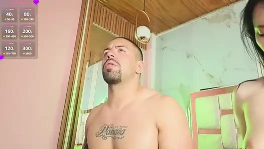 My neighbor thinks I don't see him, so I'm giving him the best show of his life