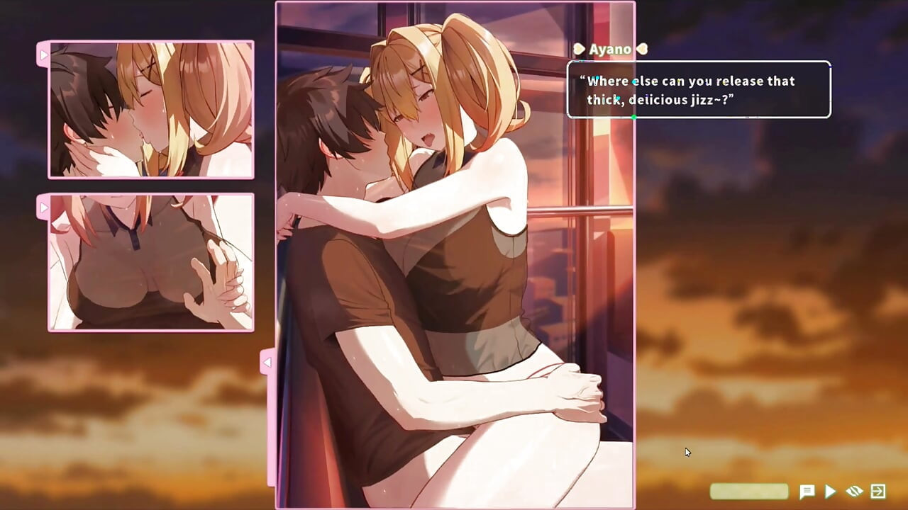 Hentai Game - Summer Clover - Ferris Wheel Sex - Fucking the Blonde on the Ferris Wheel