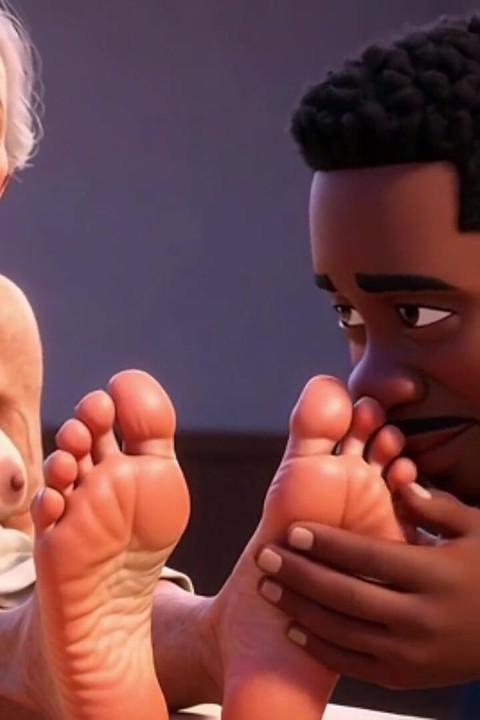 Elderly Granny Getting Feet Oiled & Licked - Sole Licking Pleasure