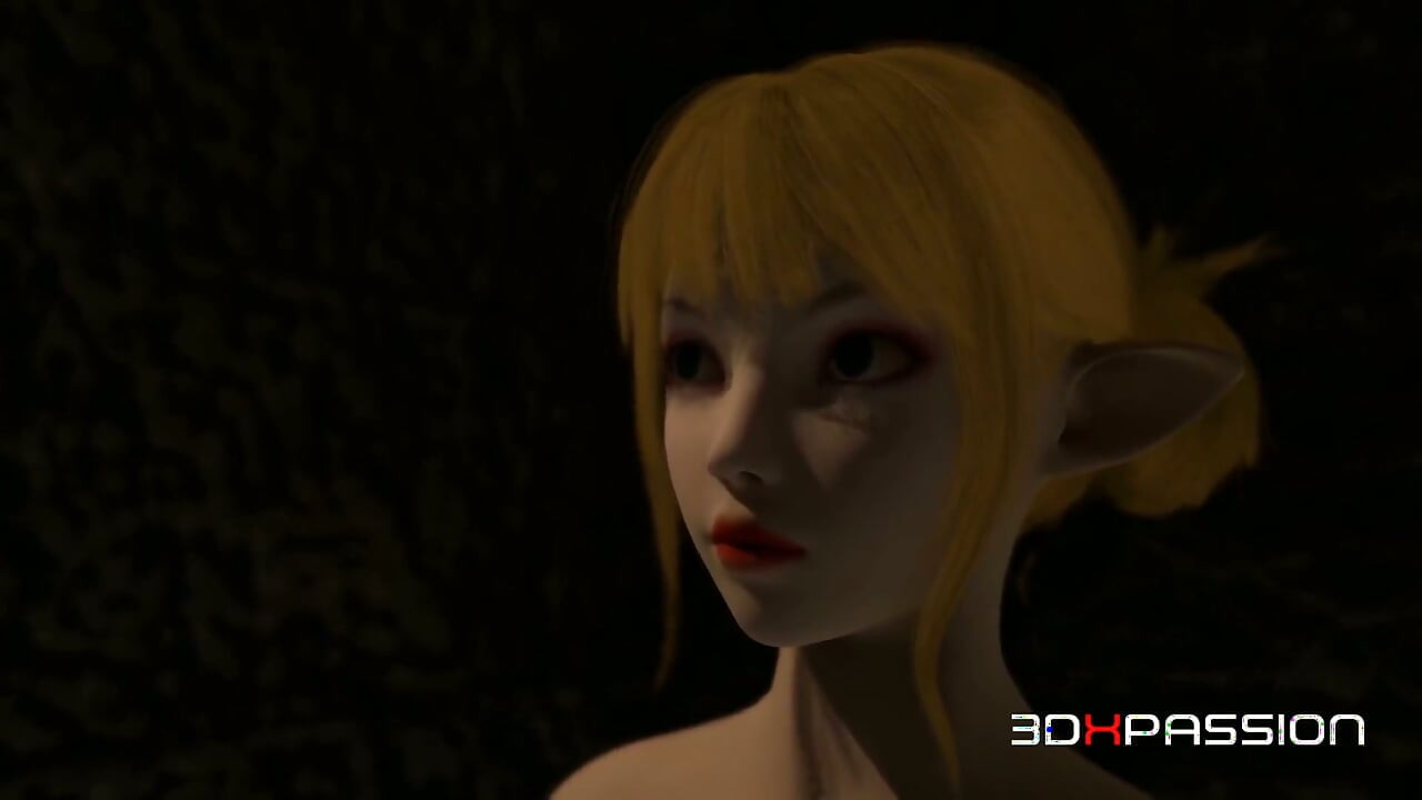 Dungeon Domination: Orc Breaks Elven Girl with Rough Assfuck & Cum