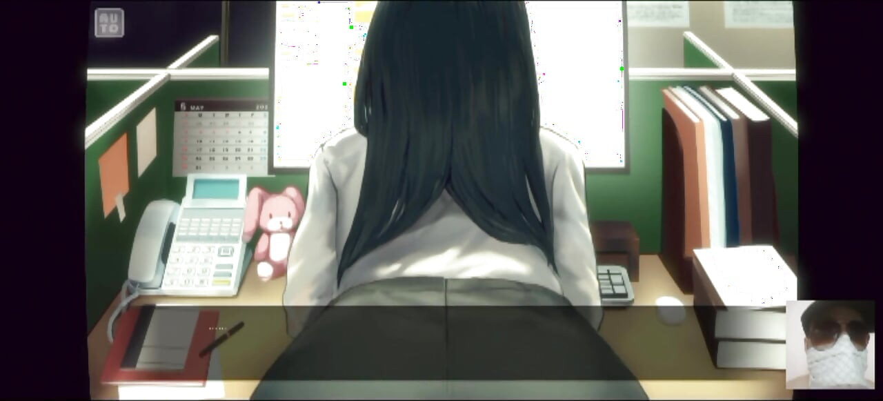 Office girl in skirt ignores me as I fuck her while she works!