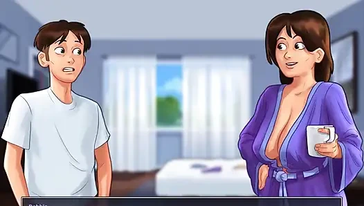 Summertime saga: stiefmutter und stiefsohn machen freche dinge in ihrem bett, episode 178
