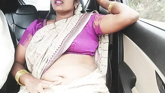Telugu Stepmom and Stepson Car Sex Crezy Dirty Talks.