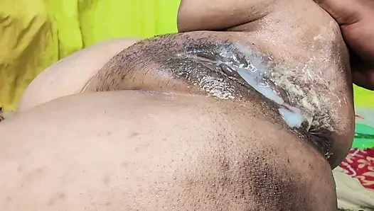 Cum on pussy and  harder anal fucked with her stepmom.