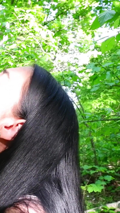Sensual blowjob in the woods