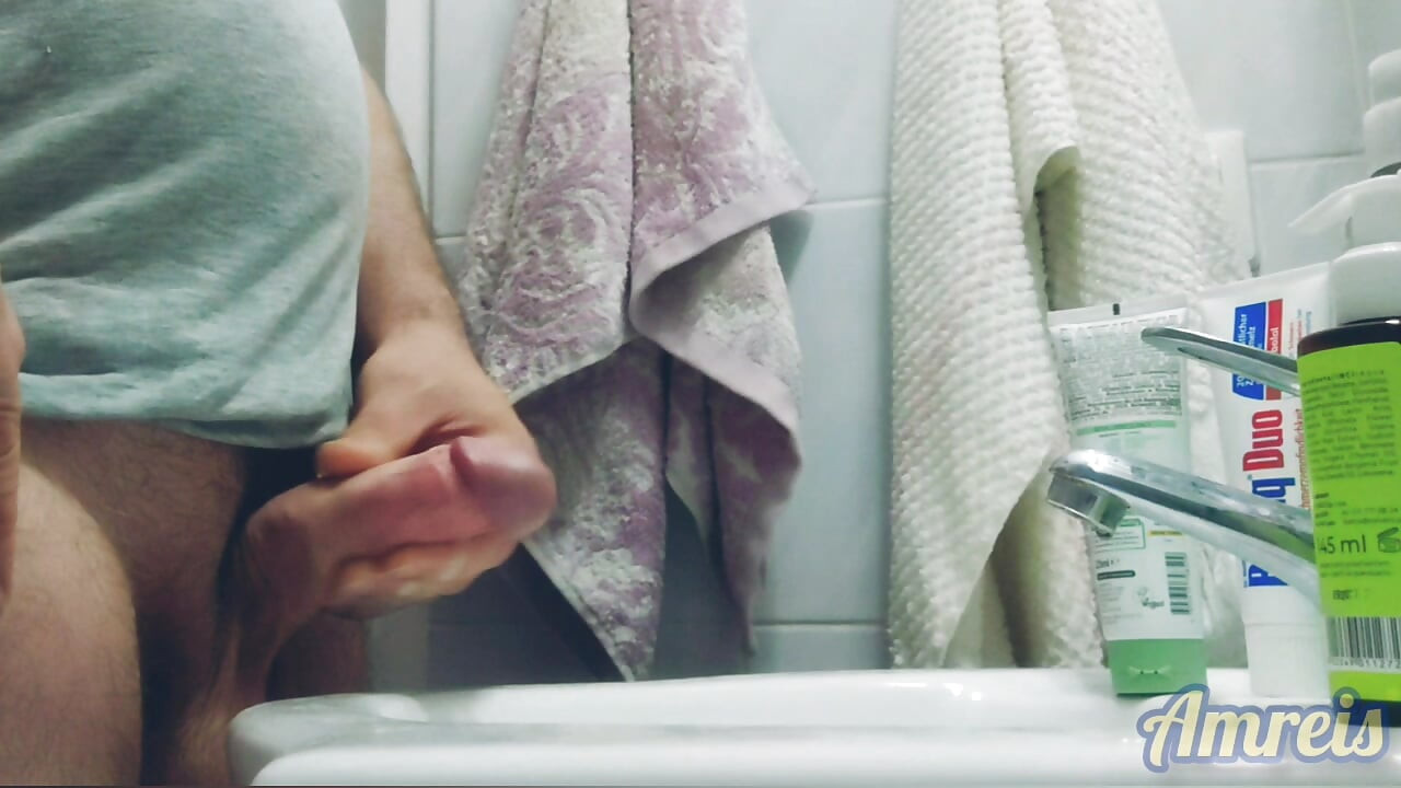 Daddy found a place to cum when the house is full of people.