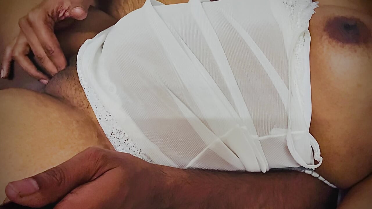 Horny couple role play.Husband fingers wife and the moaning enjoying sounds she makes will make any guy go hard