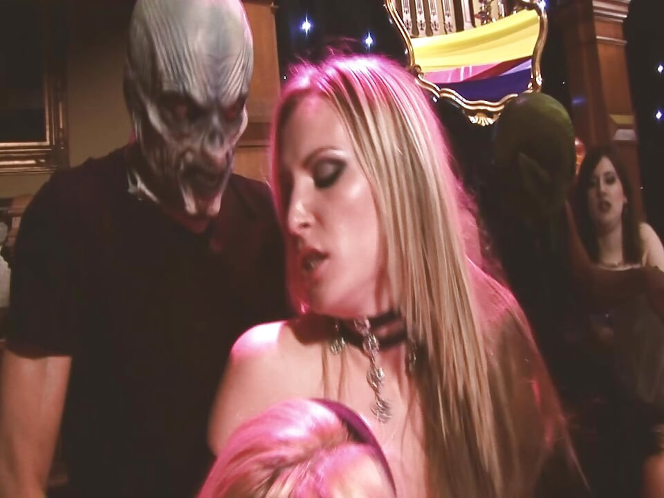 Lingerie&sex Scene-2 DP Orgy at a Costume Party with Beauties in Lingerie
