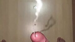 Super massive cum in slow motion with big dick after 4 days without jerkoff