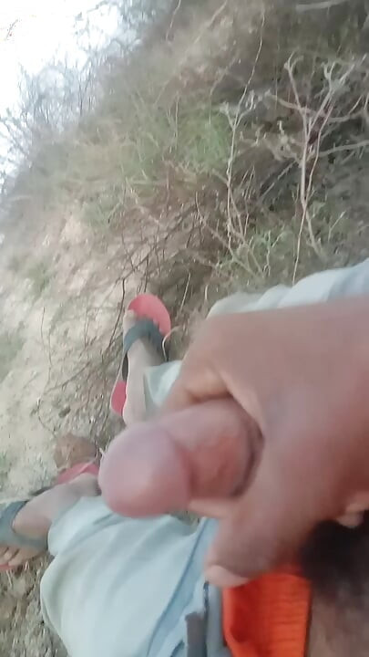 A boy masturbates in the woods, causing blood to flow from his ground.