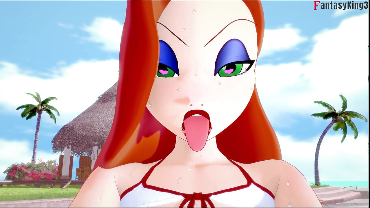 Jessica Rabbit трахают в публичном бассейне