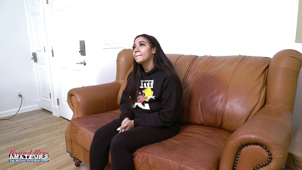 Part 1 of 2 beautiful BBW gets undressed for porn audition masturbates and sucks cock to get the job