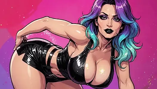Koyu areola ve meme uçları animasyon deri hatunlar
