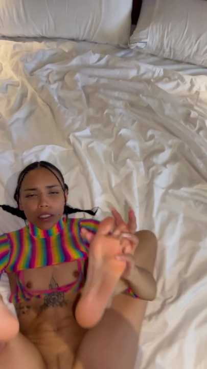 hot latina gets a strong dick in her fragile tanned pussy