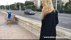 Flashing my pussy in public on the French Riviera