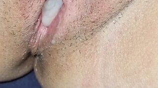 Sexy bbw manželka s obrovskými peirced bradavkami, velký penis creampie