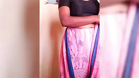 ammu kleid wechseln nachthemd zu sari, große titten, ammus möpse zeigen