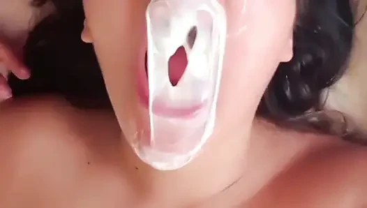 Nackt und einen Bubblegum-Chaos bei Videocall machen - Bunny Looner