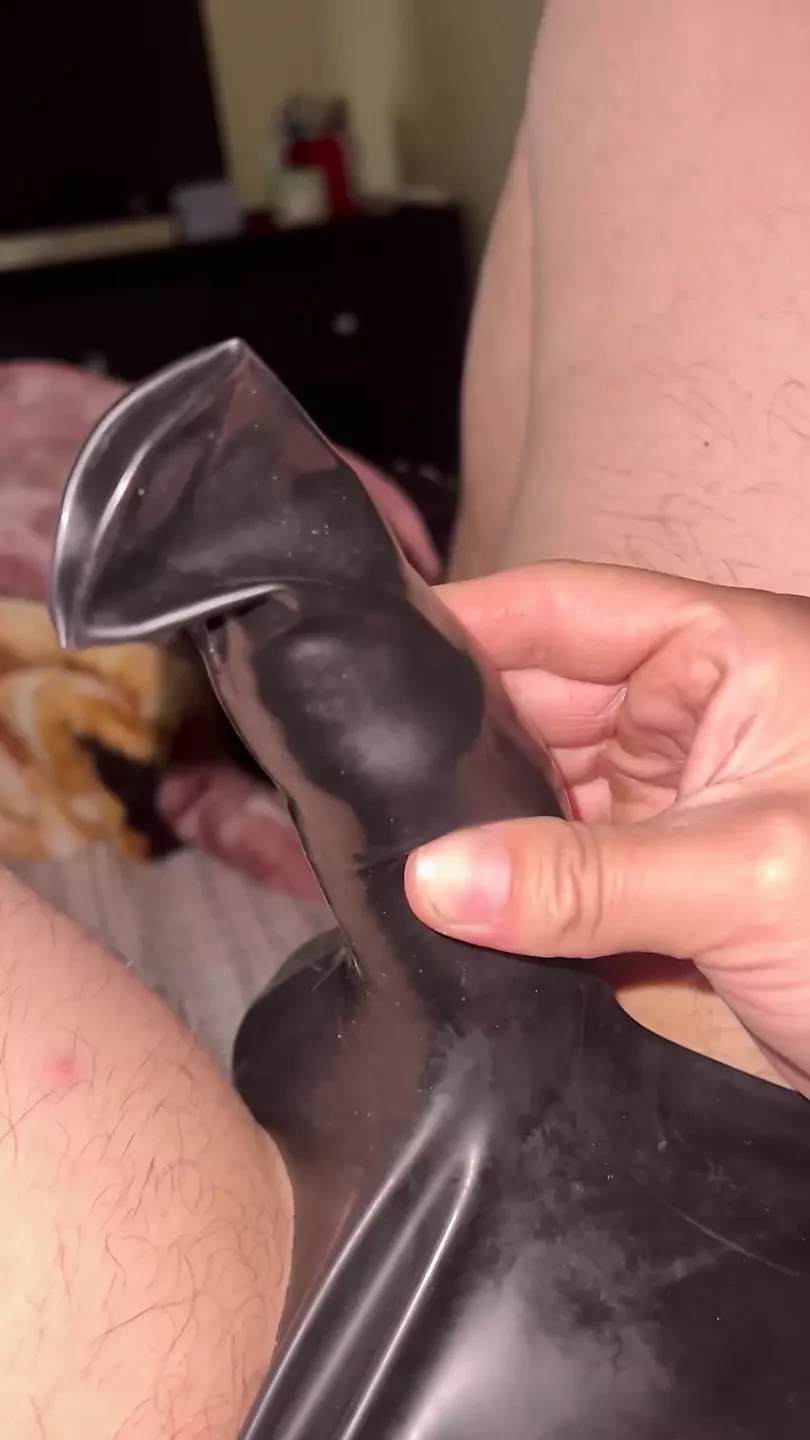 Latex Sheath Cock Play