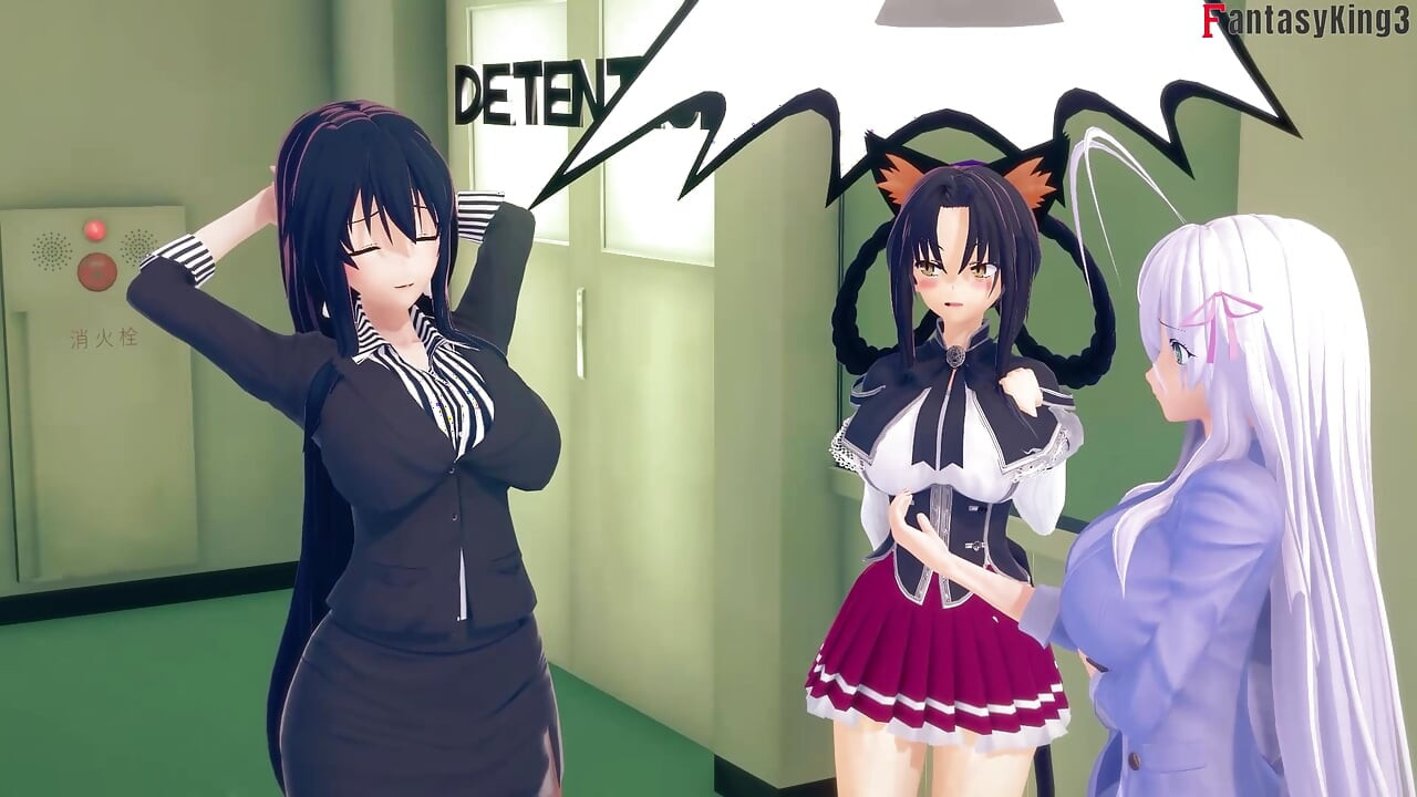 Rossweisse almost catch me fucking Akeno - DXD NTR Madness Series