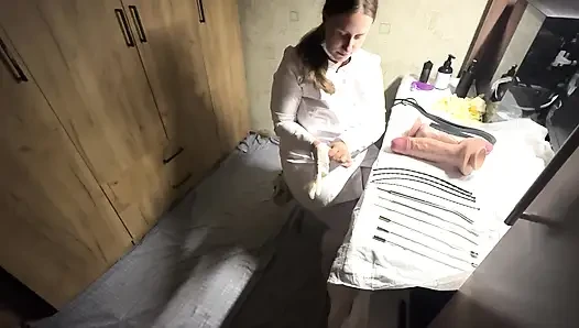 Anastasia Mistress examines patient gives him fisting fucks him and urethral sounding cbt