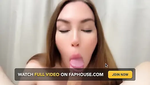 Crot di dadaku! - Amatir cantik memberikan blowjob yang berair!