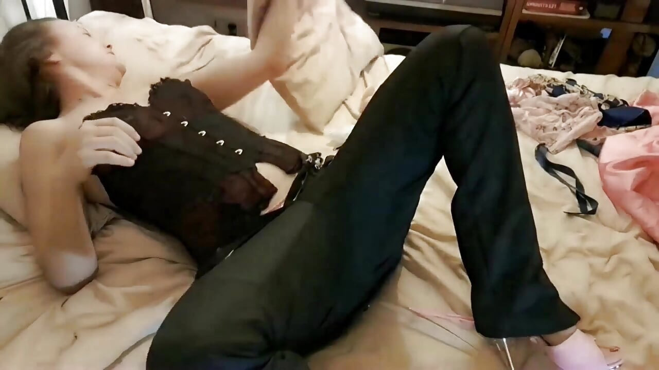 1552 - White Slut, Thong and Corset, Spandex Pants, Heels, Blowjob, POV, Doggy Style