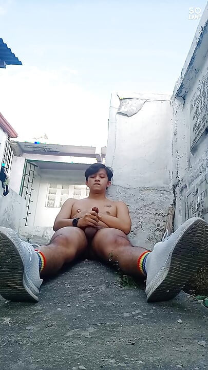 Asia Teen Guy Is Wanking On A Grave