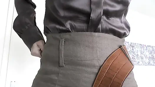 Pas dengan ikat pinggang seksi dengan rok linen, bagian 1, lady victoria valente