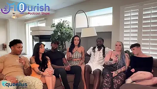 Mrflourish Podcast am Morgen danach in Vegas 8 ppl vor dem Filmen von Episode für ihre komplizierten