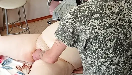 A friend massaged his chest and pussy couldn't resist and fucked me in m...