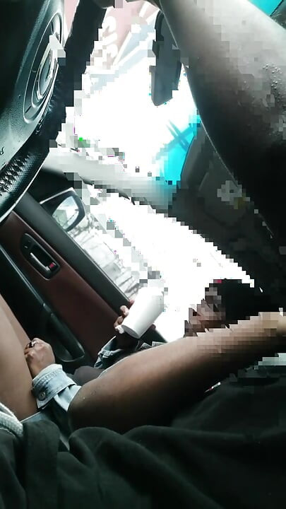 Damn, I suck it in the car