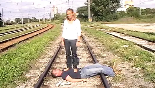 Railway tracks trampling