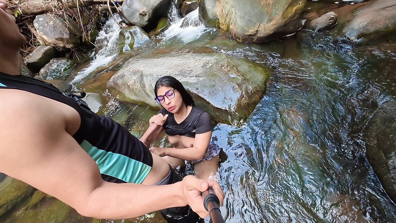 FINAL PART fucking in the river.. SEX IN PUBLIC a madness lets her face be filled with cum