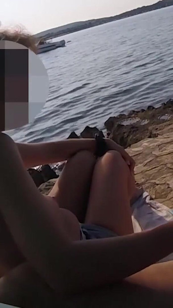 Emotional moment from "French Couple Amateur Stepmom Handjob On Nudist Beach In Greece To Her Stepson With Cumshot - MissCreamy"