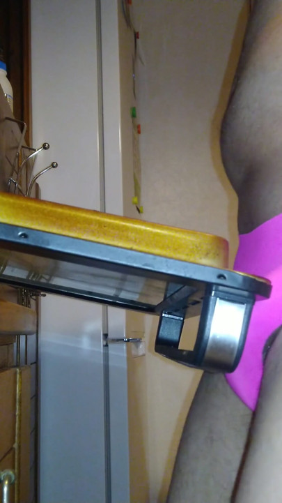 I fuck my mini four until I have a big ejaculation. My legs start shaking right after the orgasm. | Clip 1