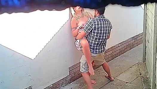 Camera Caught Couple Fucking Outside Public Restaurant