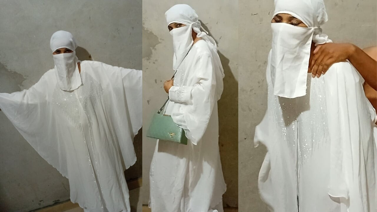 Muslimische freundin kam, um mich nach langer zeit zu treffen