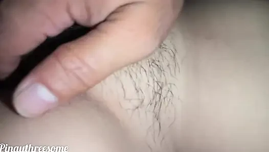 Real cheating wife under bedsheets while Husband on a video call . Ang sarap mo