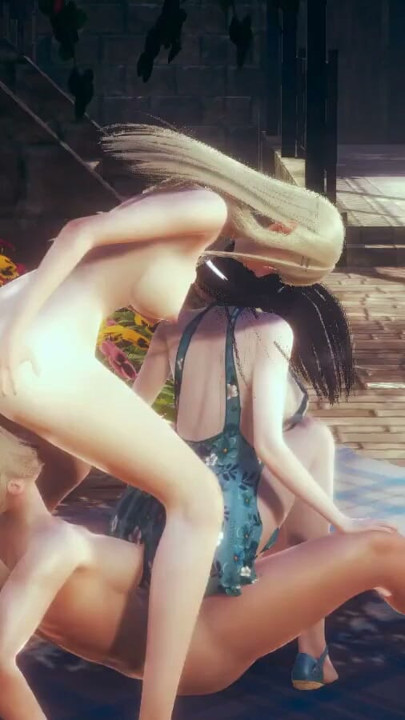 Hentai ukensurert - Futanari-sex med to japanske jenter | Klipp 2