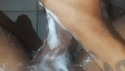 Gifted milkman masturbating