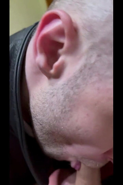 Men in Suit Suck Big Dick by Leather Biker in Motogear