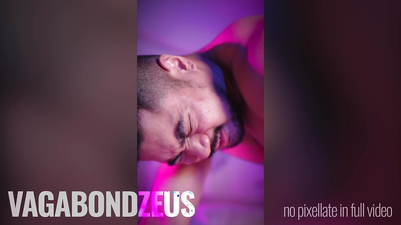 Japanese Bear Solo Play with Dildo and Huge Cumshot