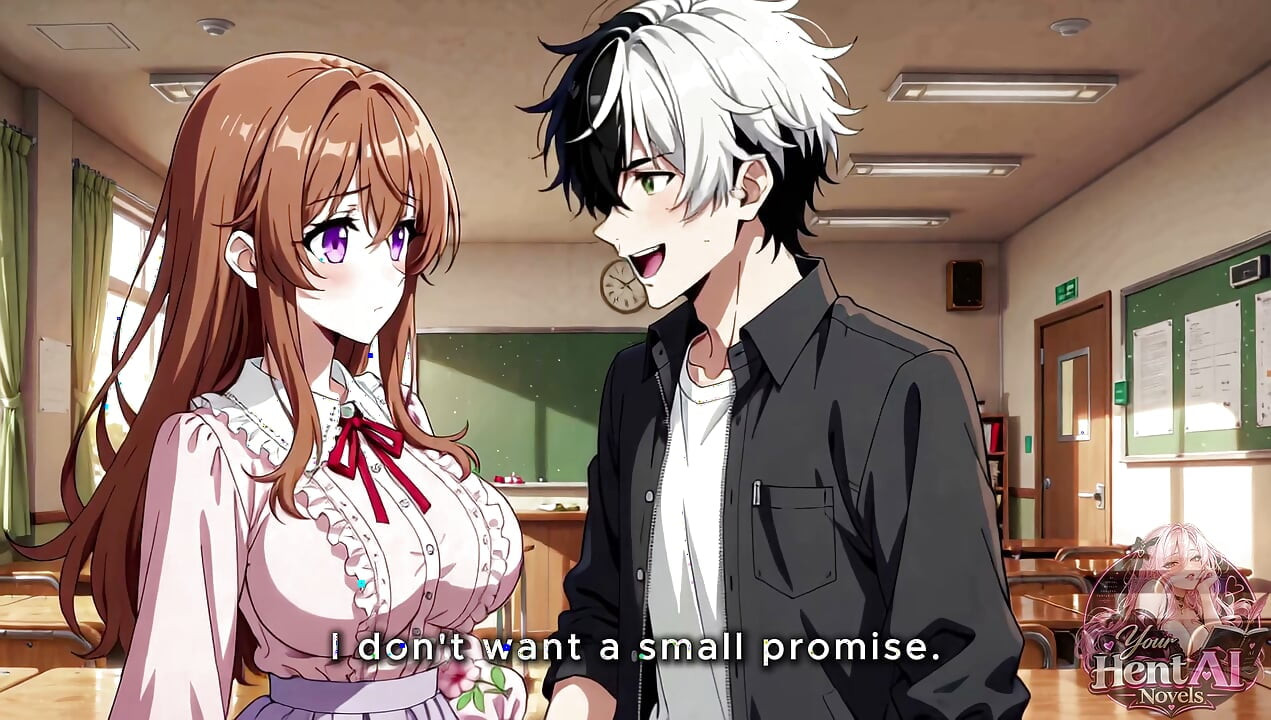 Busty college girl fucks hard in the classroom before classes begin (HENTAI)