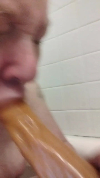 Sucking my dildo like a good whore