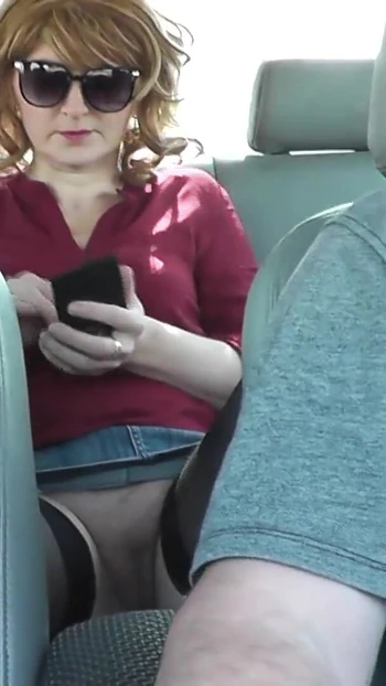 Memorable moment from "Sexy MILF in stocking without panties in public stopped taxi"